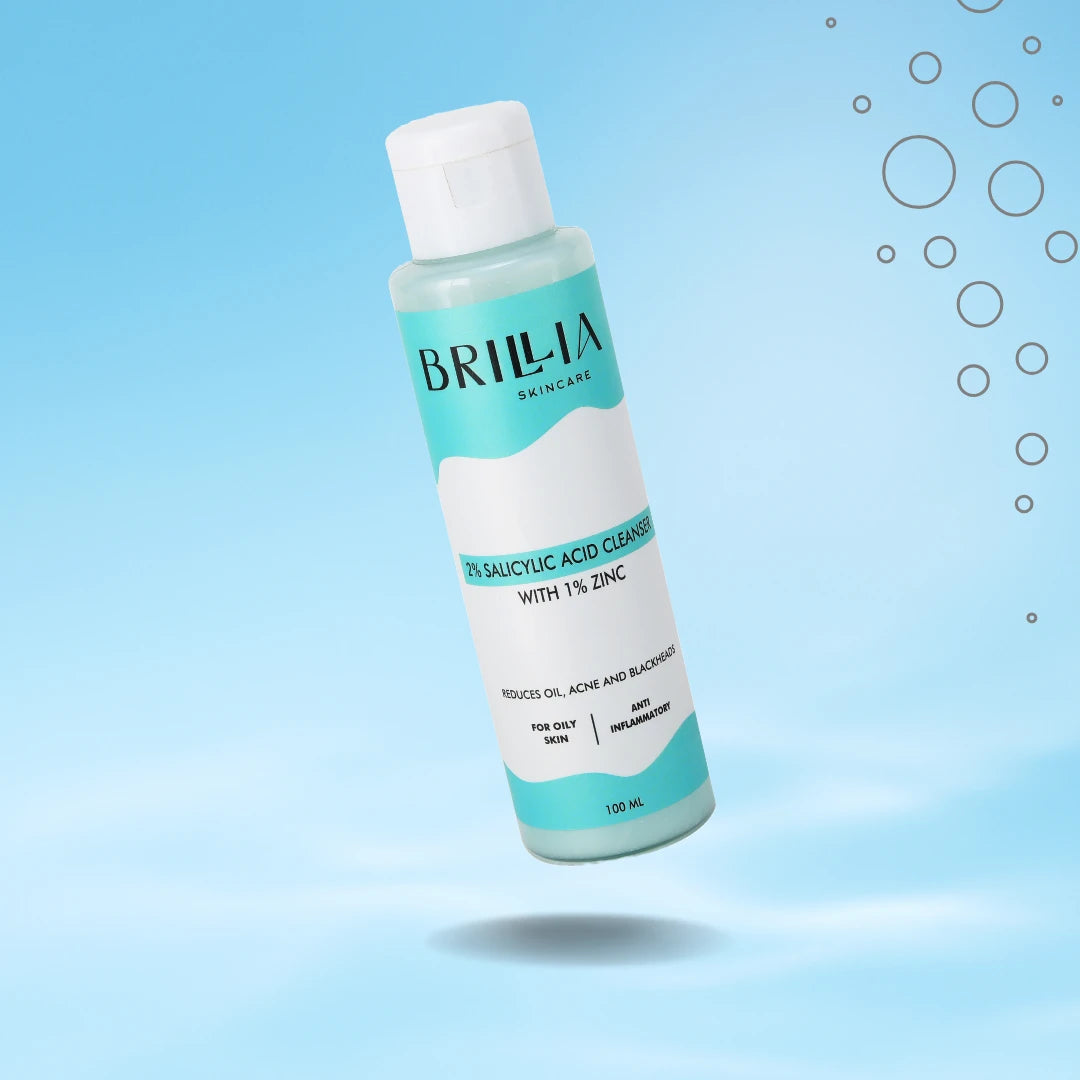 Salicylic Acid With Zinc Face Cleanser for Oily, Acne Prone Skin | Deeply Cleanse Pores | Oil-Control Formula -(100ml)